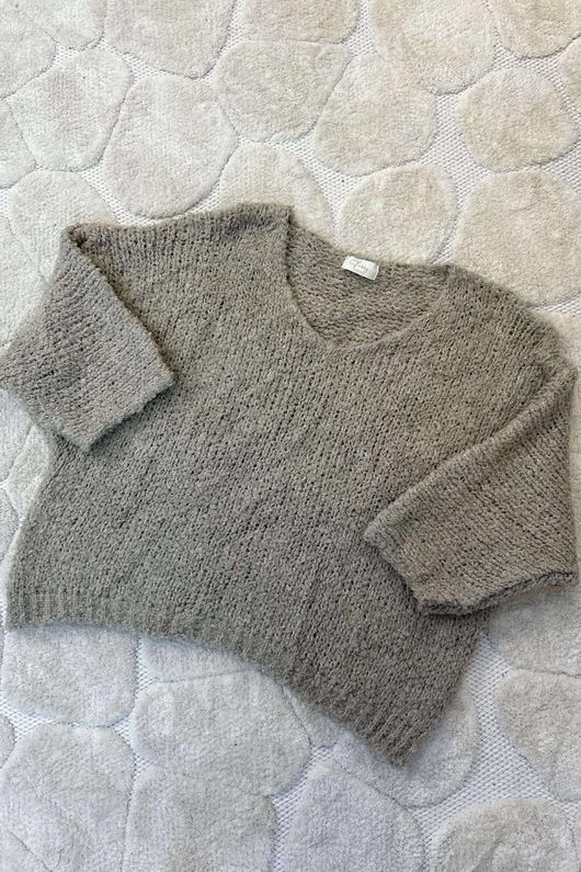 Hygge Boucle Slouch Knit Oatmeal /20 -